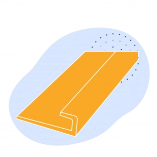 L-образный профиль стальной 180х110х10 мм ст10 ГОСТ 8510-86