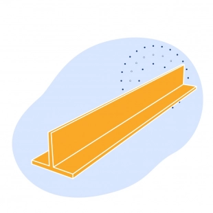 Алюминиевый профиль Т-образный 156x95x42x10 мм ВД17 ГОСТ 29296-92