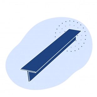 Алюминиевый тавр 50х46х2 мм 1561 420399 ГОСТ 13622-91